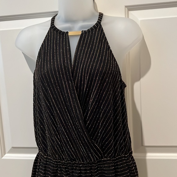 NWT - Michael Kors Black + Gold Blouse - Picture 2 of 7